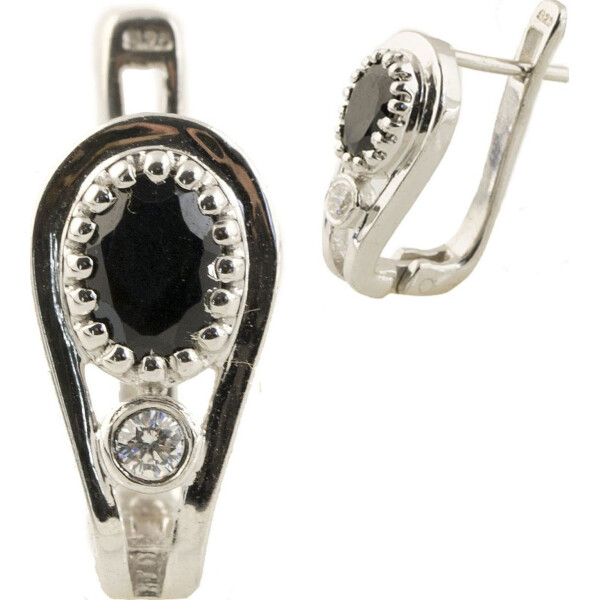 

Серьги из серебра с сапфирами и куб. циркониями (1256408)