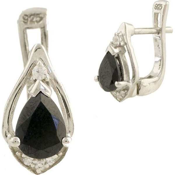 

Серьги из серебра с сапфирами и куб. циркониями (1285425)