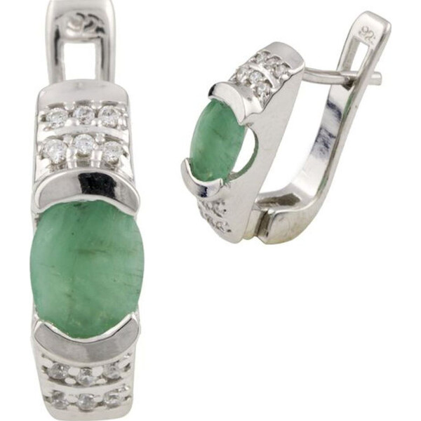 

Серьги из серебра с агатами и куб. циркониями (1285447)