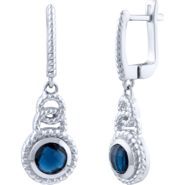 

Серьги из серебра с сапфирами (синт.) (1358600)