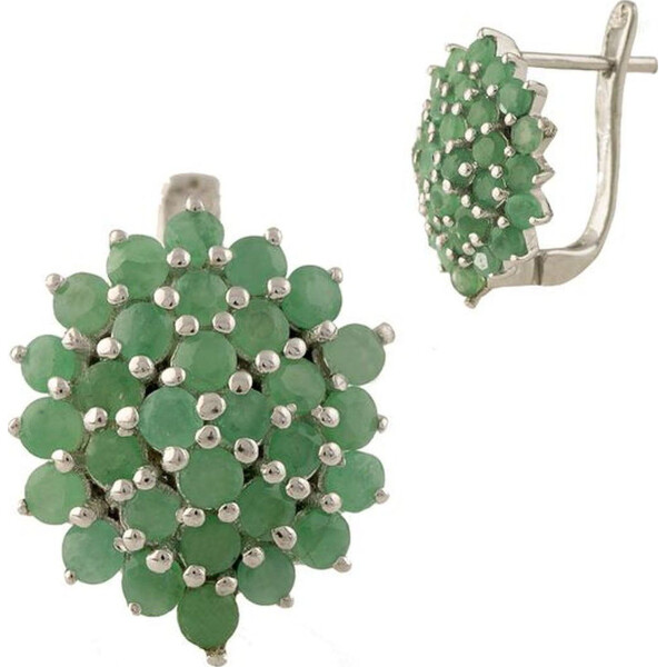 

Серьги из серебра с изумрудами (1400799)