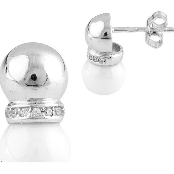 

Серьги из серебра с куб. циркониями и керамикой (1437538)