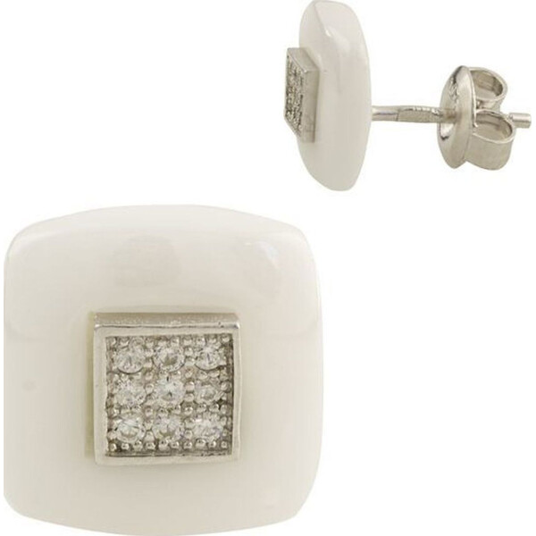 

Серьги из серебра с куб. циркониями и керамикой (1437712)