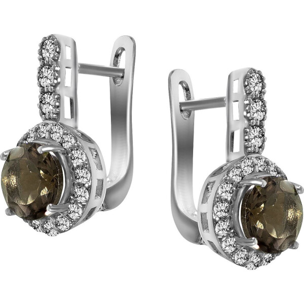 

Серьги из серебра с дымчатыми кварцами (144876)