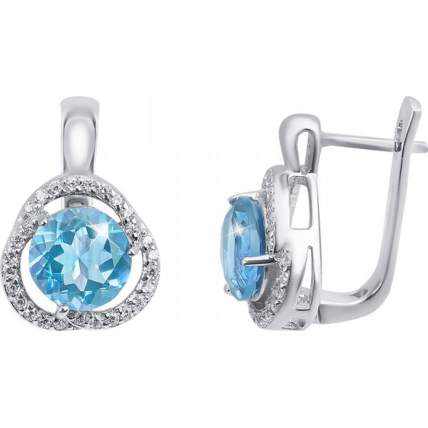 

Серьги из серебра с топазами и куб. циркониями (145417)