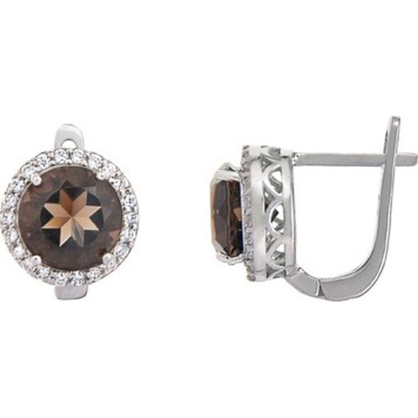 

Серьги из серебра с дымчатыми кварцами (146669)