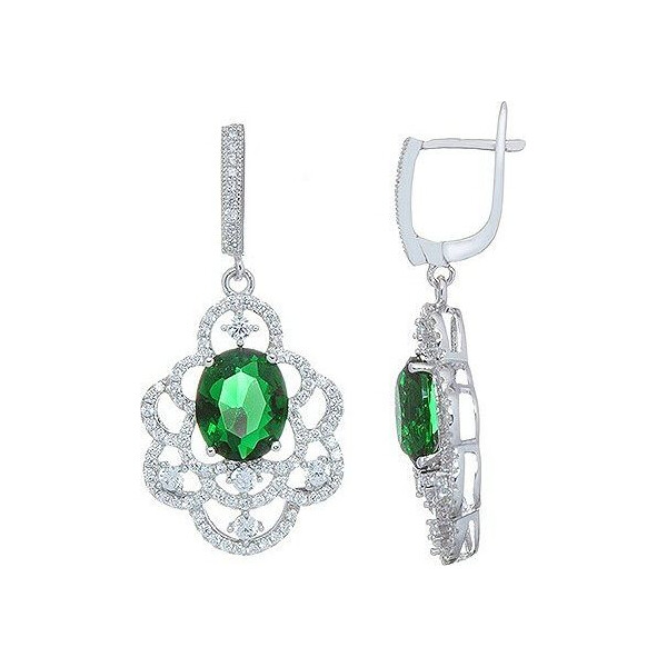 

Серьги из серебра с куб. циркониями (147606)