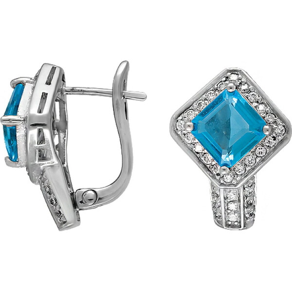 

Серьги из серебра с топазами и куб. циркониями (150701)