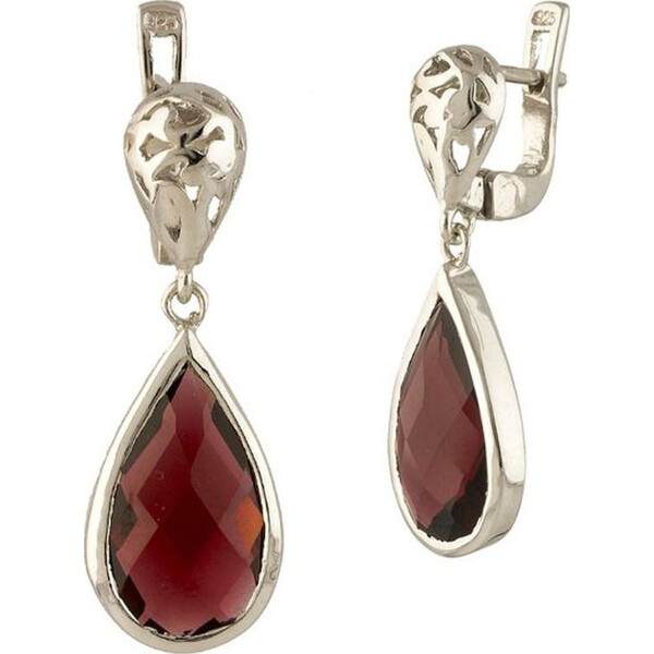 

Серьги из серебра с гранатами (1622626)