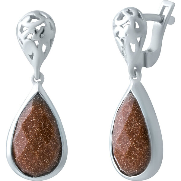 

Серьги из серебра с авантюринами (1622987)