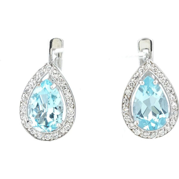 

Серьги из серебра с топазами и куб. циркониями (1650398)