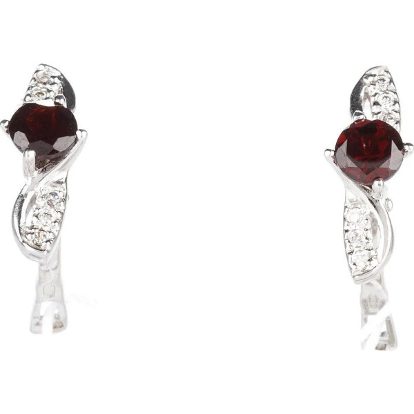 

Серьги из серебра с гранатами и куб. циркониями (1650807)