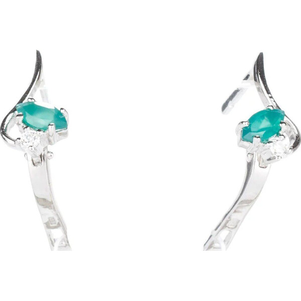 

Серьги из серебра с агатами и куб. циркониями (1650855)