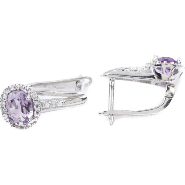 

Серьги из серебра с аметистами и куб. циркониями (1651231)