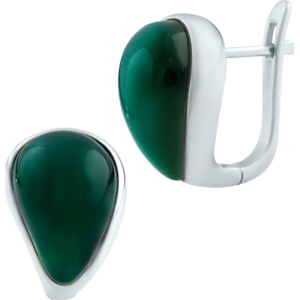 

Серьги из серебра с кошачим глазом (1657117)