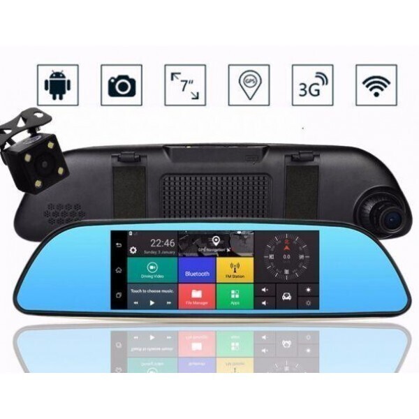 

Зеркало регистратор Original DVR D35 CAR с GPS, 3G, LCD 7", Full HD 1080 и камерой заднего вида ТМК