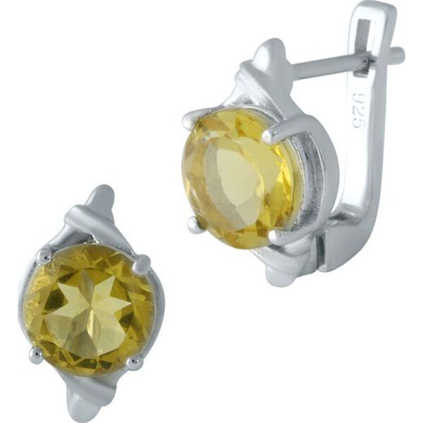 

Серьги из серебра с цитринами (синт.) (1665874)