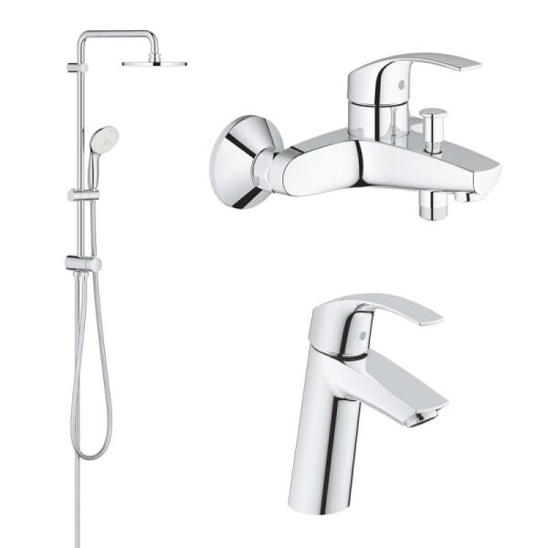 

Набор смесителей 3в1 Grohe Eurosmart 123389M хром (81260)