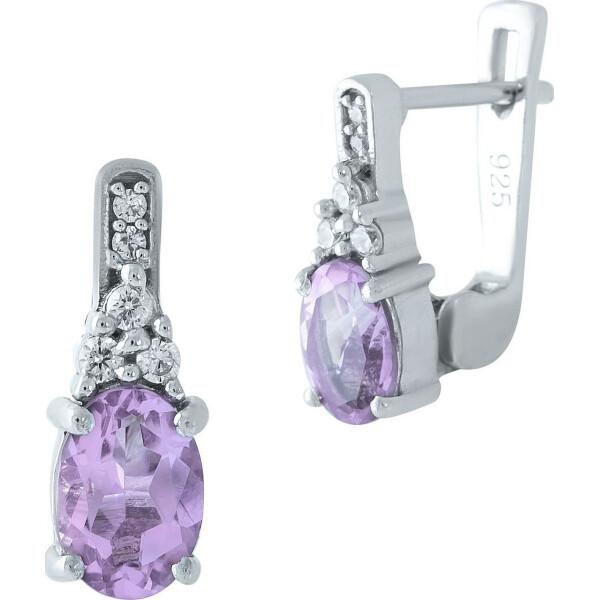 

Серьги из серебра с аметистами и куб. циркониями (1678229)