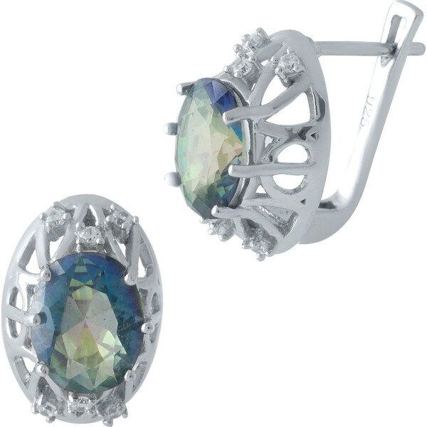 

Серьги из серебра с топазами и куб. циркониями (1680004)
