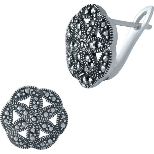 

Серьги из серебра с марказитами (1682067)