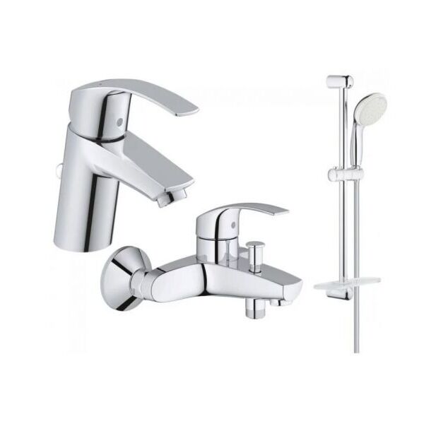 

Набор смесителей 3 в 1 для ванны Grohe Eurosmart 124458 хром (81329)