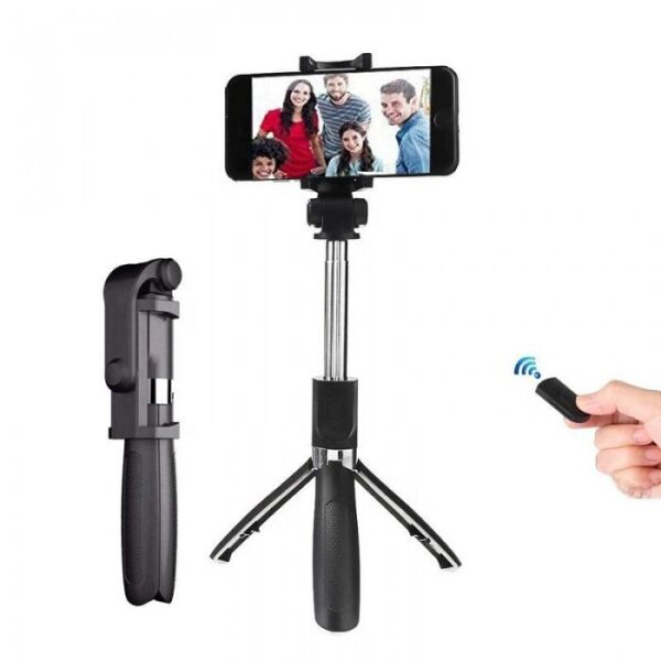 

Селф палка штатив тренога для телефона Bluetooth с пультом Selfie Stick L01S Черный