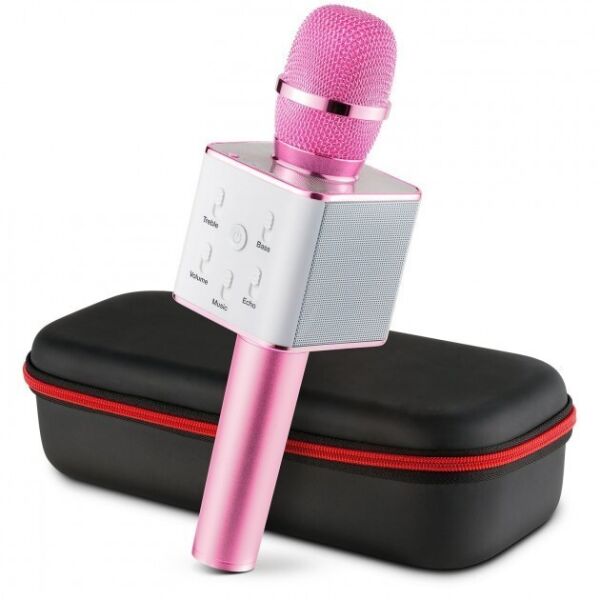 

Беспроводной Bluetooth микрофон караоке Star Voice Q7 PRO розовый