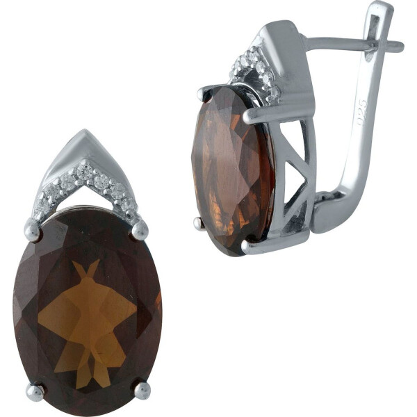

Серьги из серебра с гранатами и куб. циркониями (1699563)