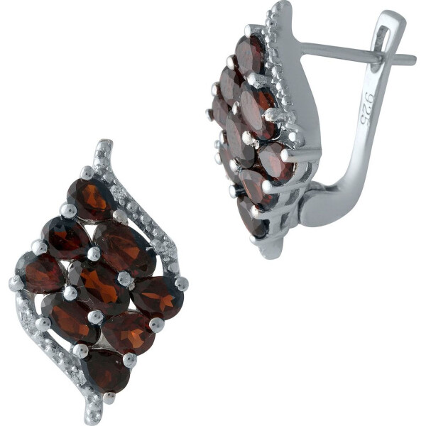 

Серьги из серебра с гранатами и куб. циркониями (1699855)