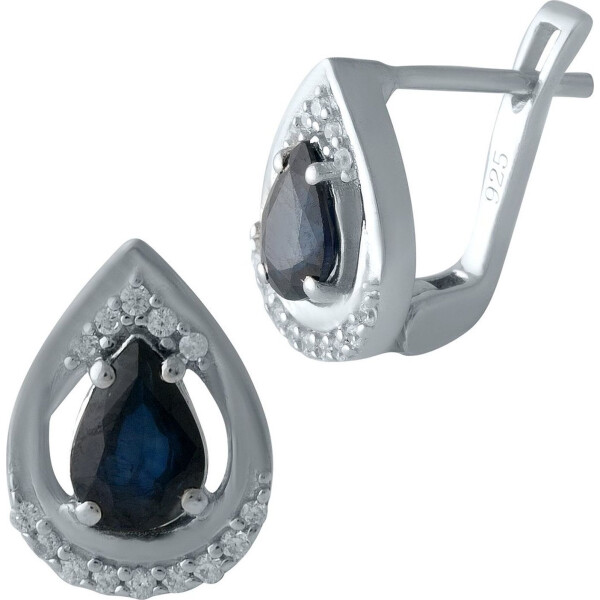 

Серьги из серебра с сапфирами и куб. циркониями (1700474)
