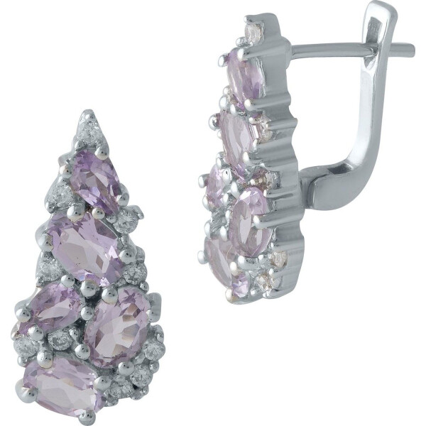 

Серьги из серебра с аметистами и куб. циркониями (1700661)