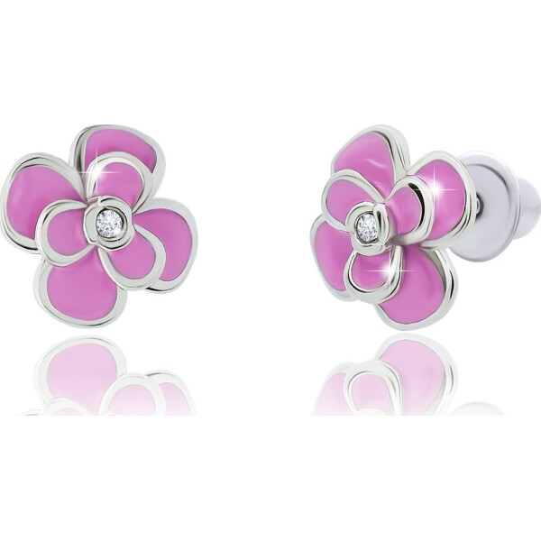 

Серьги из серебра с эмалью и Swarovski Zirconia (1705487)