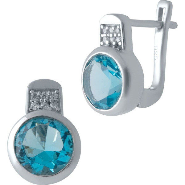 

Серьги из серебра с куб. циркониями и аквамаринами (синт.) (1707200)