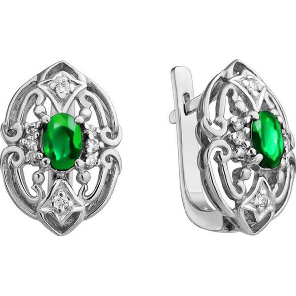 

Серьги из серебра с агатами и куб. циркониями (1716386)