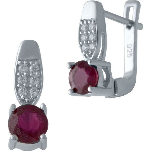 

Серьги из серебра с рубинами и куб. циркониями (1720711)