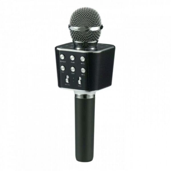 

Беспроводной микрофон караоке блютуз WS-1688 Bluetooth динамик USB Черный