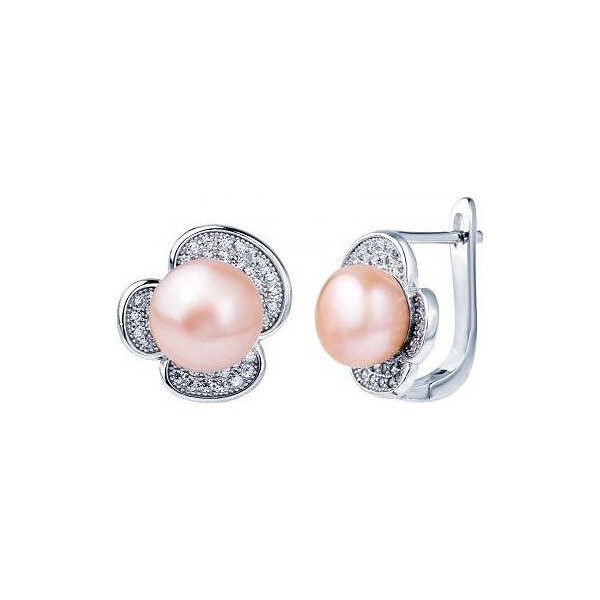 

Серьги из серебра с жемчугами и куб. циркониями (720359)