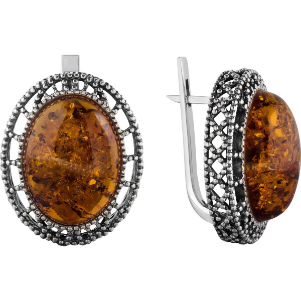 

Серьги из серебра с янтарем (812096)