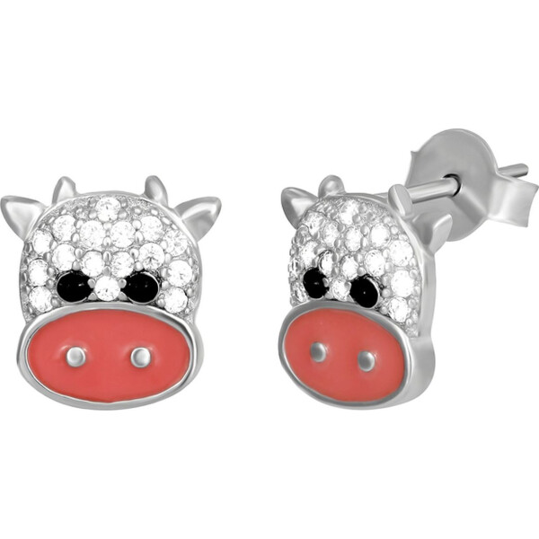 

Серьги из серебра с куб. циркониями и эмалью (862180)