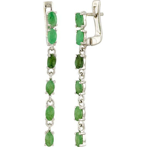 

Серьги из серебра с изумрудами (1256747)