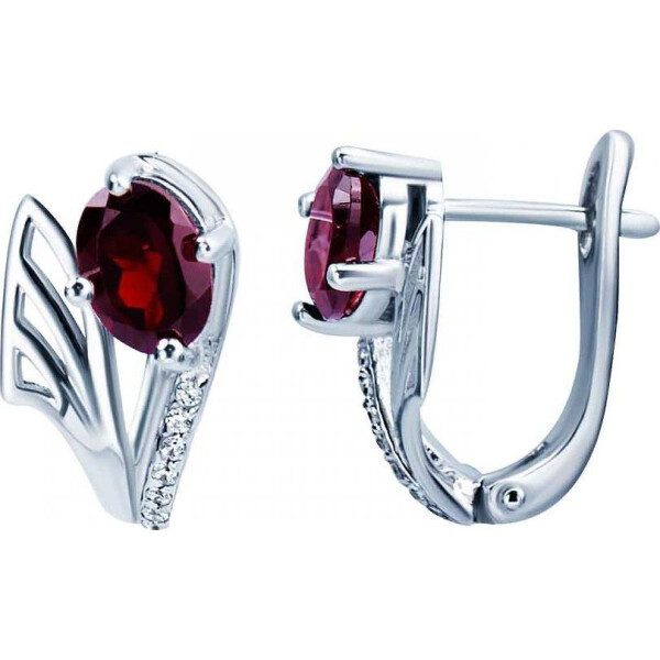 

Серьги из серебра с гранатами и куб. циркониями (877328)