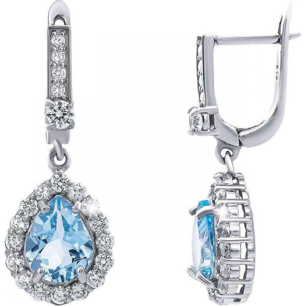 

Серьги из серебра с топазами и куб. циркониями (900306)