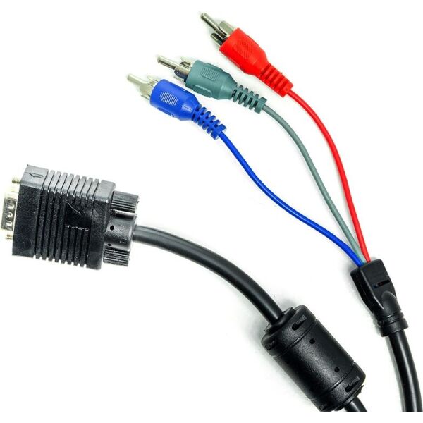 

Кабель PowerPlant VGA (M) - 3*RCA (M), 1080p, 1 м (CA912001)