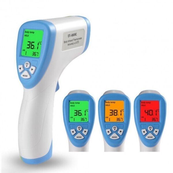 

Бесконтактный инфракрасный термометр Non-contact DT 8809c Pro 32°C ~ 42,5°C для Тела и Поверхностей Blue