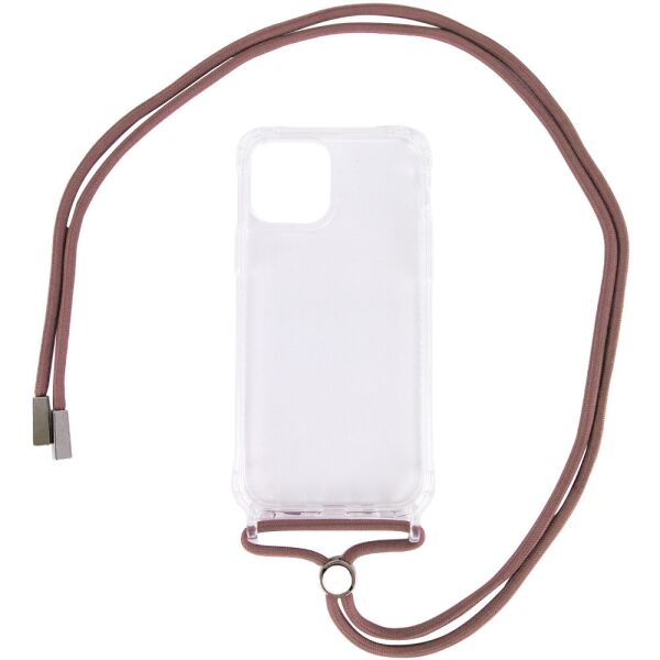 

Чехол TPU Crossbody Transparent для Apple iPhone 12 Pro / 12 (6.1") Бледно-коричневый