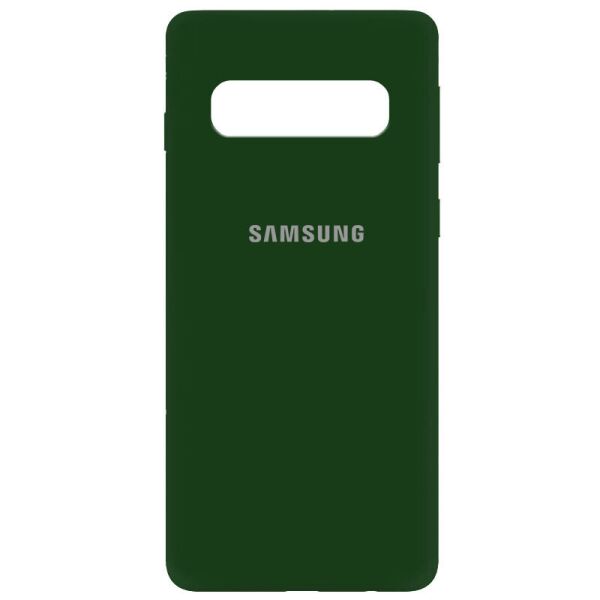 

Чехол Silicone Cover My Color Full Protective (A) для Samsung Galaxy S10 Зеленый / Dark green