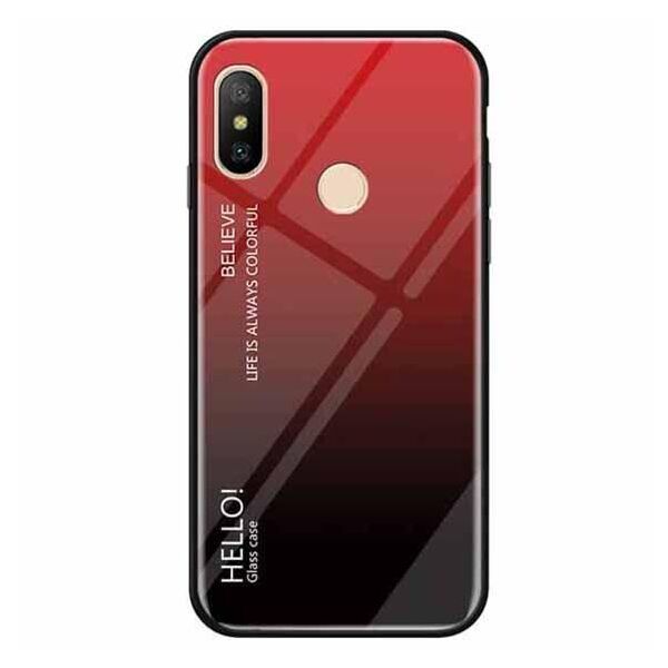 

TPU+Glass чехол Gradient HELLO для Xiaomi Redmi Note 6 Pro