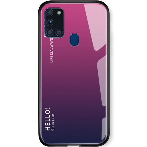 

TPU+Glass чехол Gradient HELLO для Samsung Galaxy A21s
