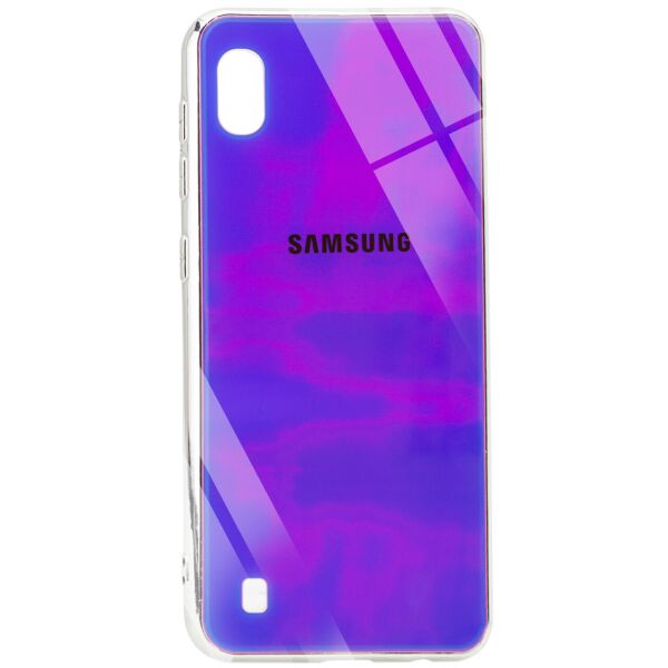 

TPU+Glass чехол Gradient Rainbow с лого для Samsung Galaxy A10 (A105F) Фиолетовый